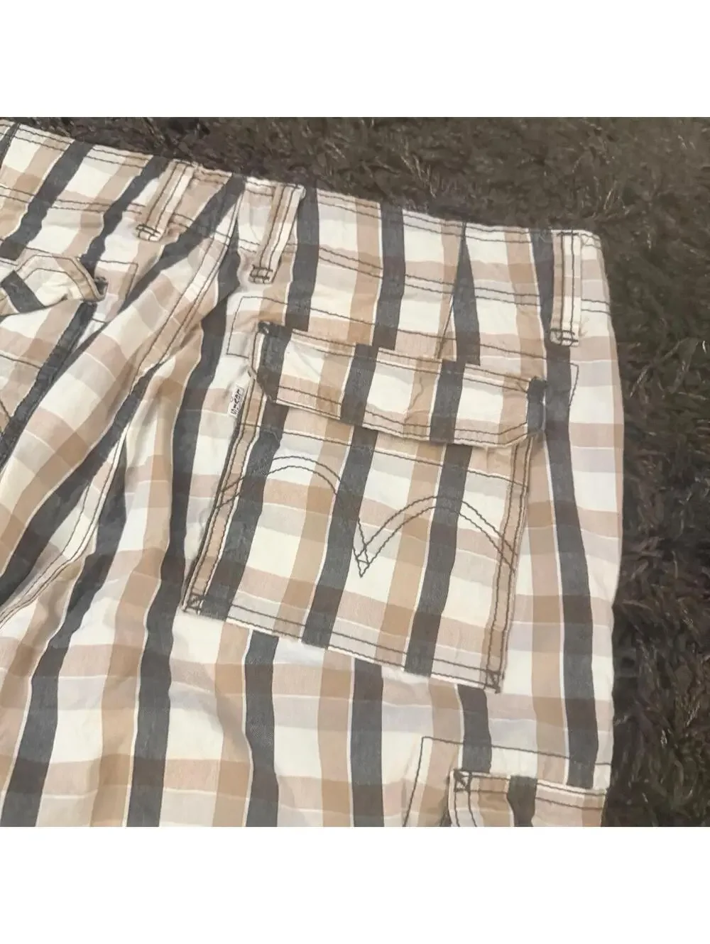 Levi's Plaid Cargo Shorts